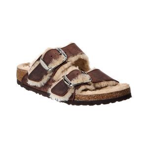 Birkenstock Arizona Big Buckle Shearling Leather Sandal